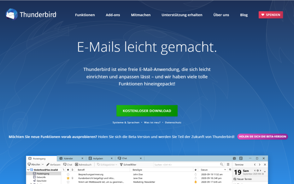 Email Mozilla Thunderbird