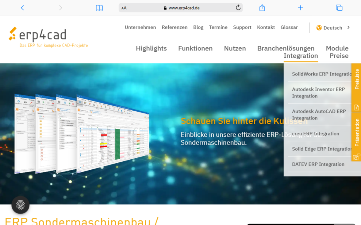 ERP Maschinenbau