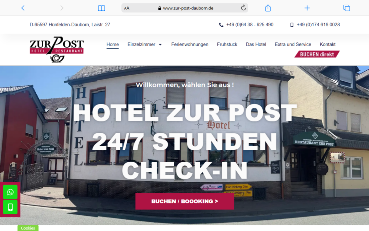 Hotel zur Post in Dauborn.
