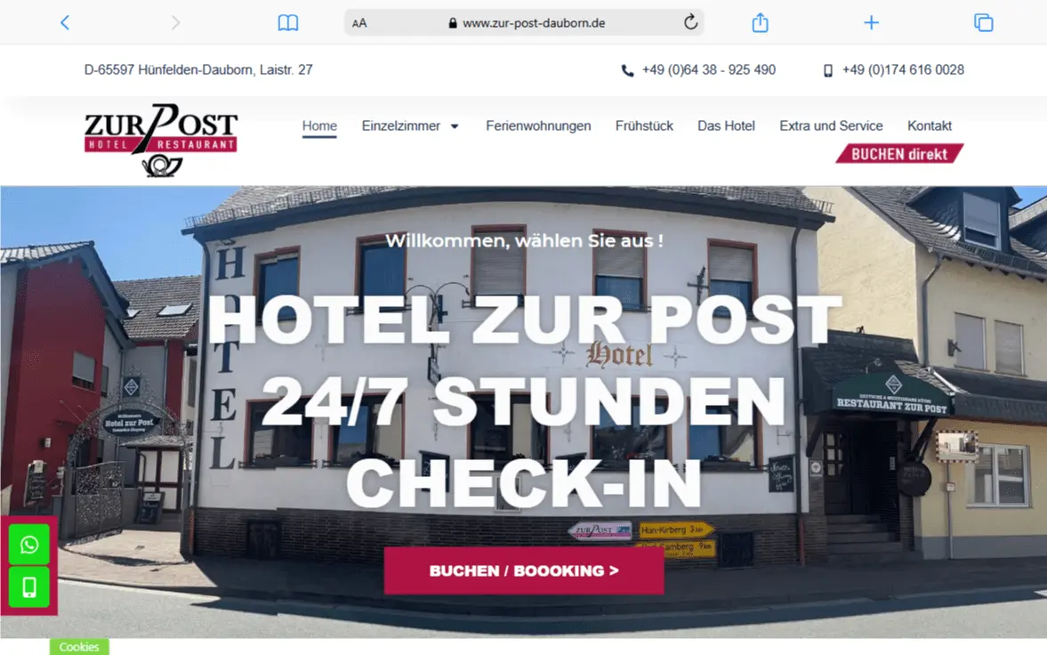 Hotel zur Post in Dauborn.