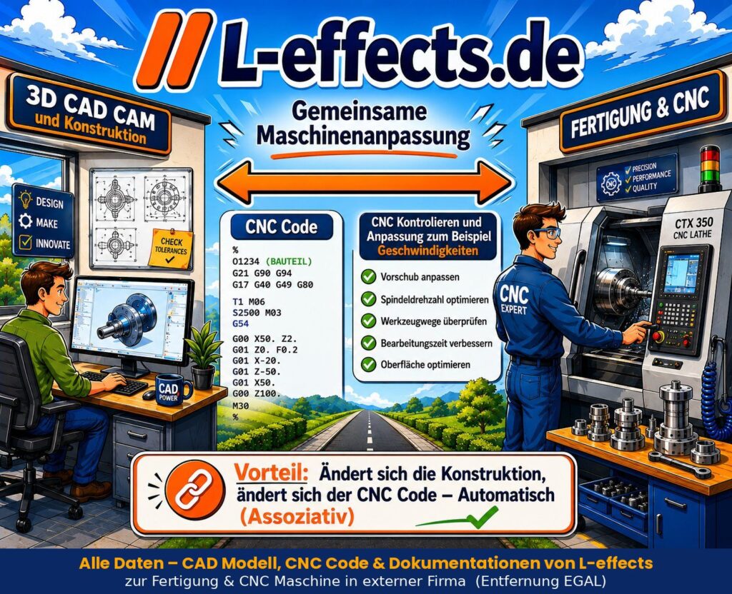 Schema CADCAM / CNC Code
Firma oder Freiberuflicher CNC Maschineneinrichter ?