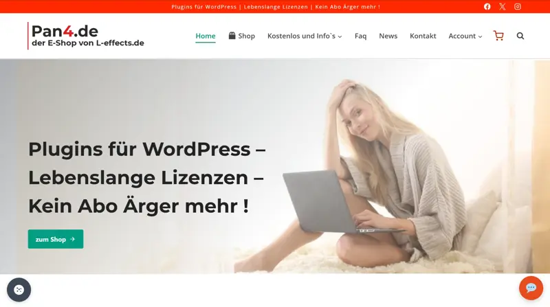 Plugins für WordPress – Lebenslange Lizenzen – Kein Abo Ärger mehr ! Pan4.de